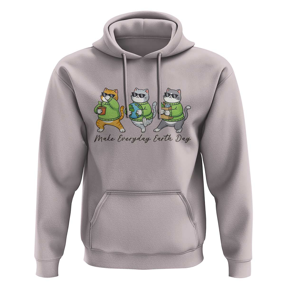 Make Everyday Earth Day Hoodie Eco Friendly Cat Lover