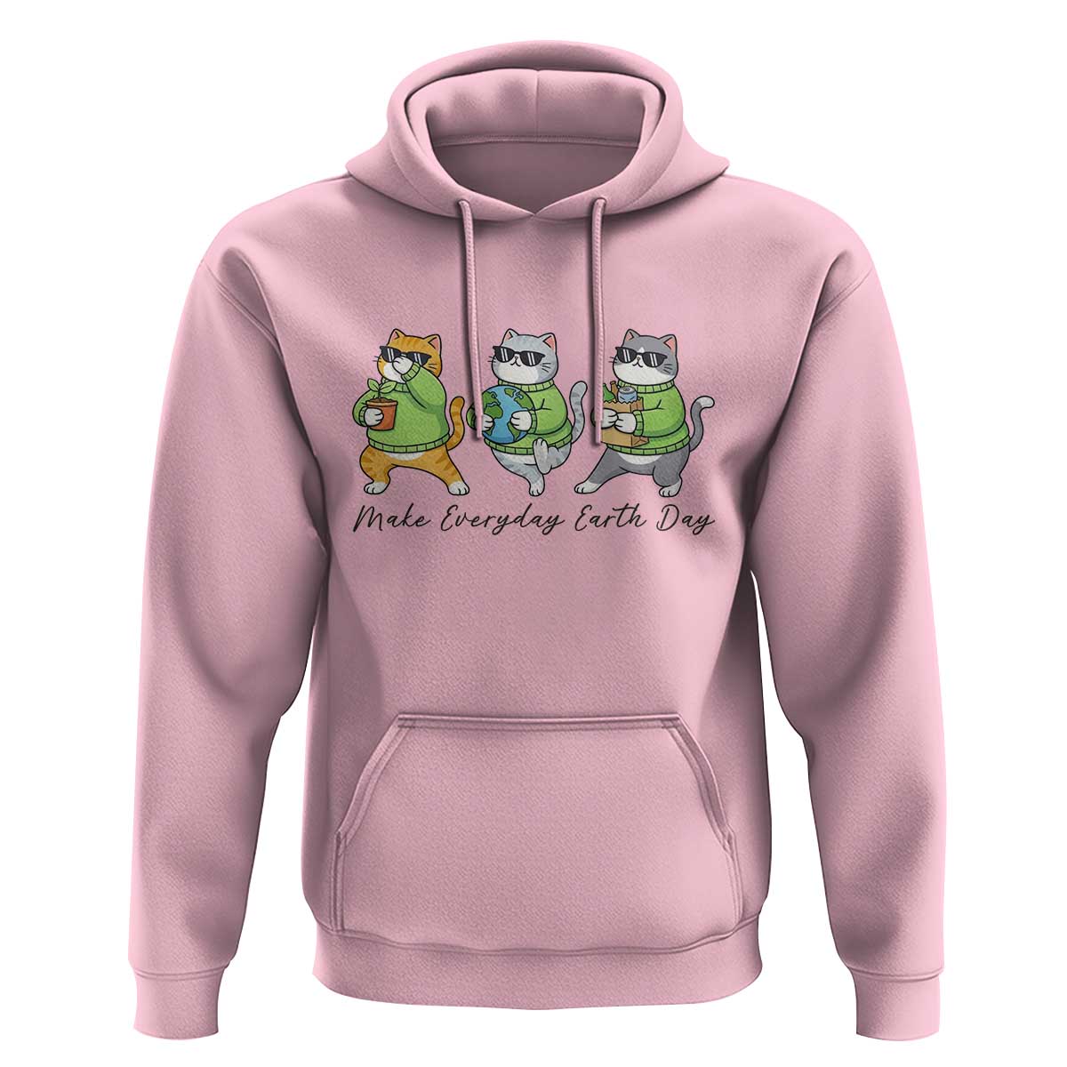 Make Everyday Earth Day Hoodie Eco Friendly Cat Lover