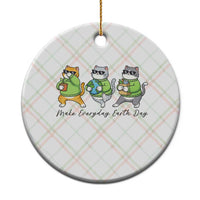 Make Everyday Earth Day Ceramic Ornament Eco Friendly Cat Lover