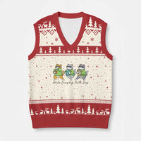 Make Everyday Earth Day V-Neck Knit Sweater Vest Eco Friendly Cat Lover