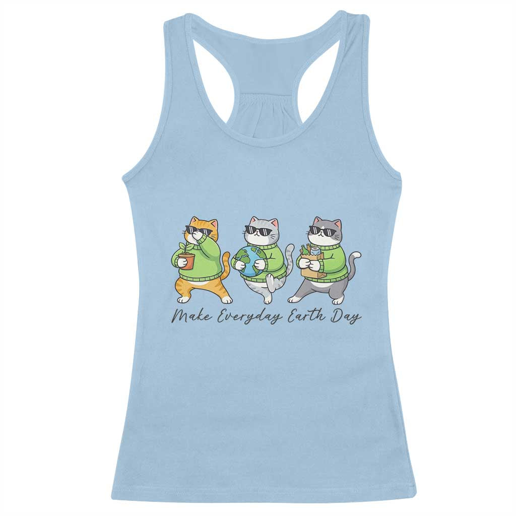 Make Everyday Earth Day Racerback Tank Top Eco Friendly Cat Lover