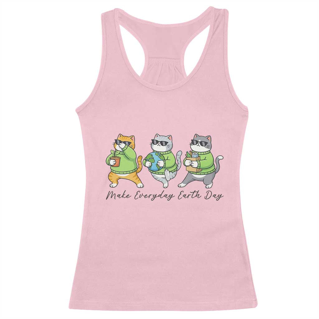 Make Everyday Earth Day Racerback Tank Top Eco Friendly Cat Lover