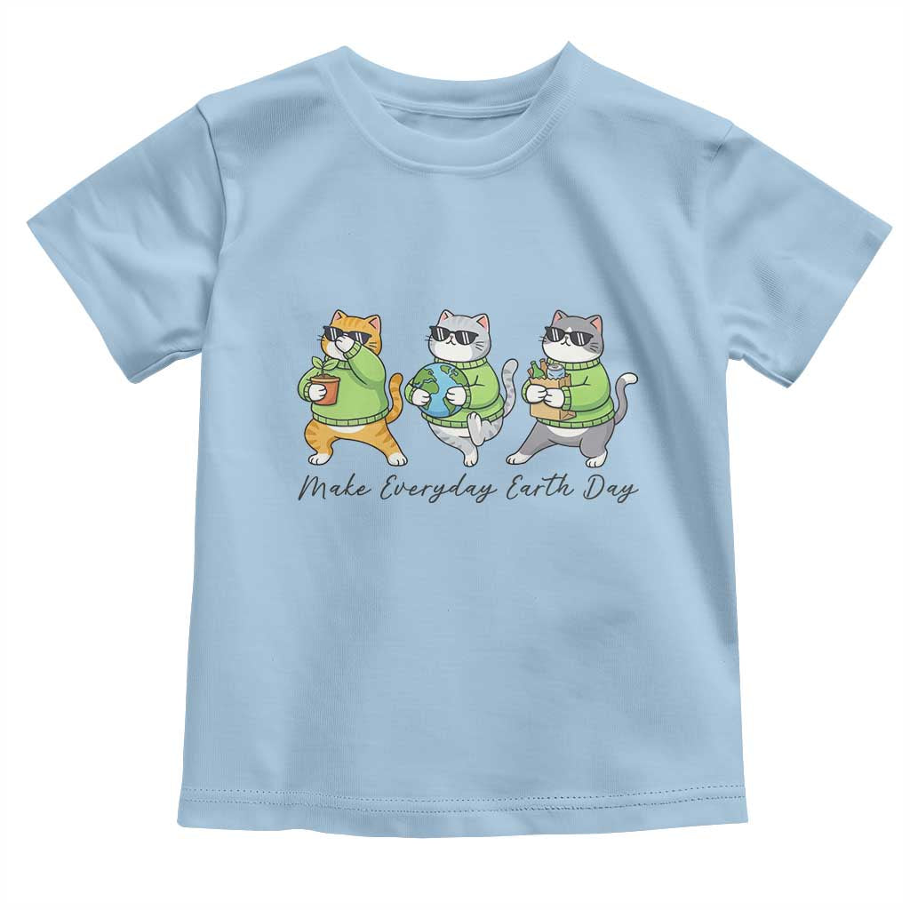 Make Everyday Earth Day Toddler T Shirt Eco Friendly Cat Lover