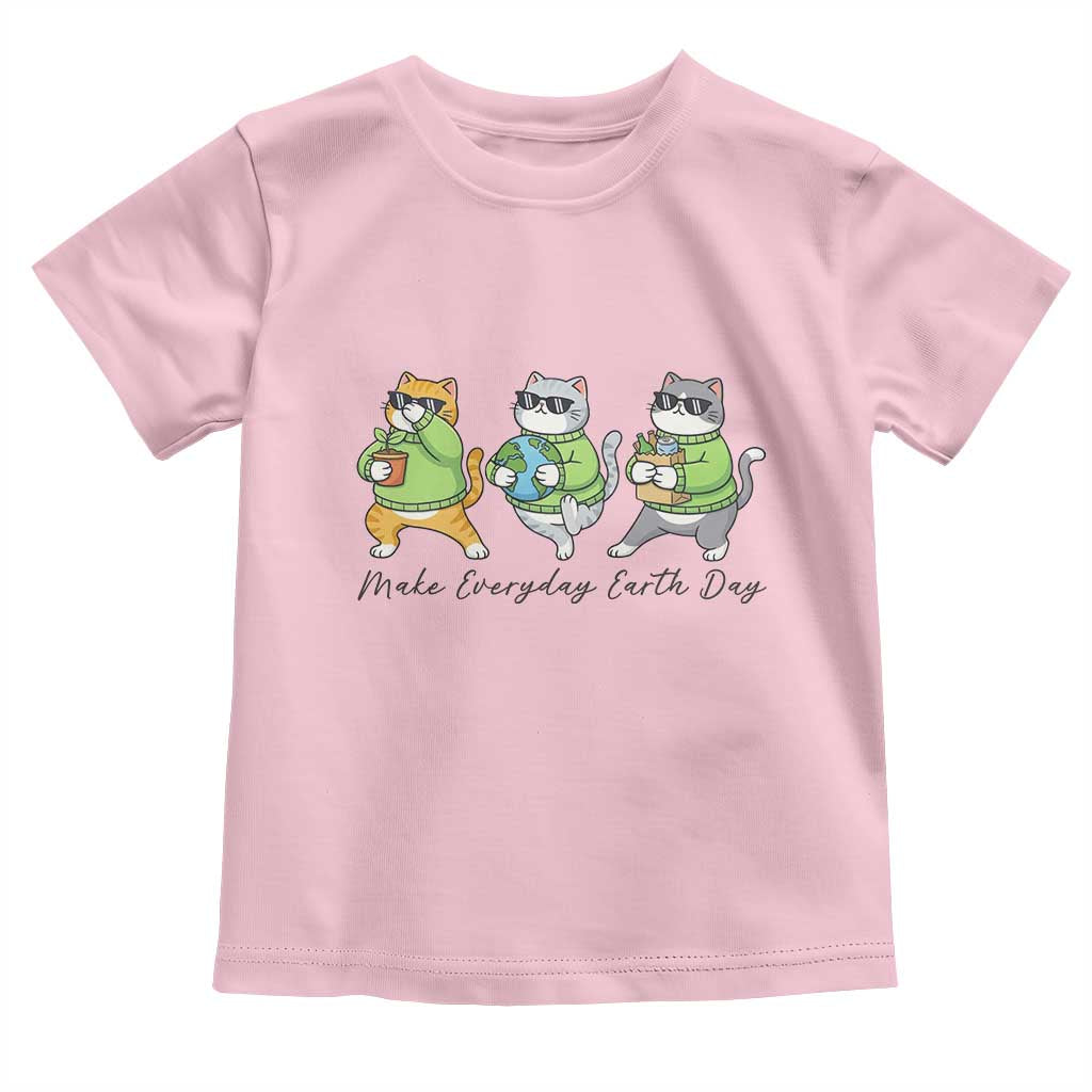 Make Everyday Earth Day Toddler T Shirt Eco Friendly Cat Lover
