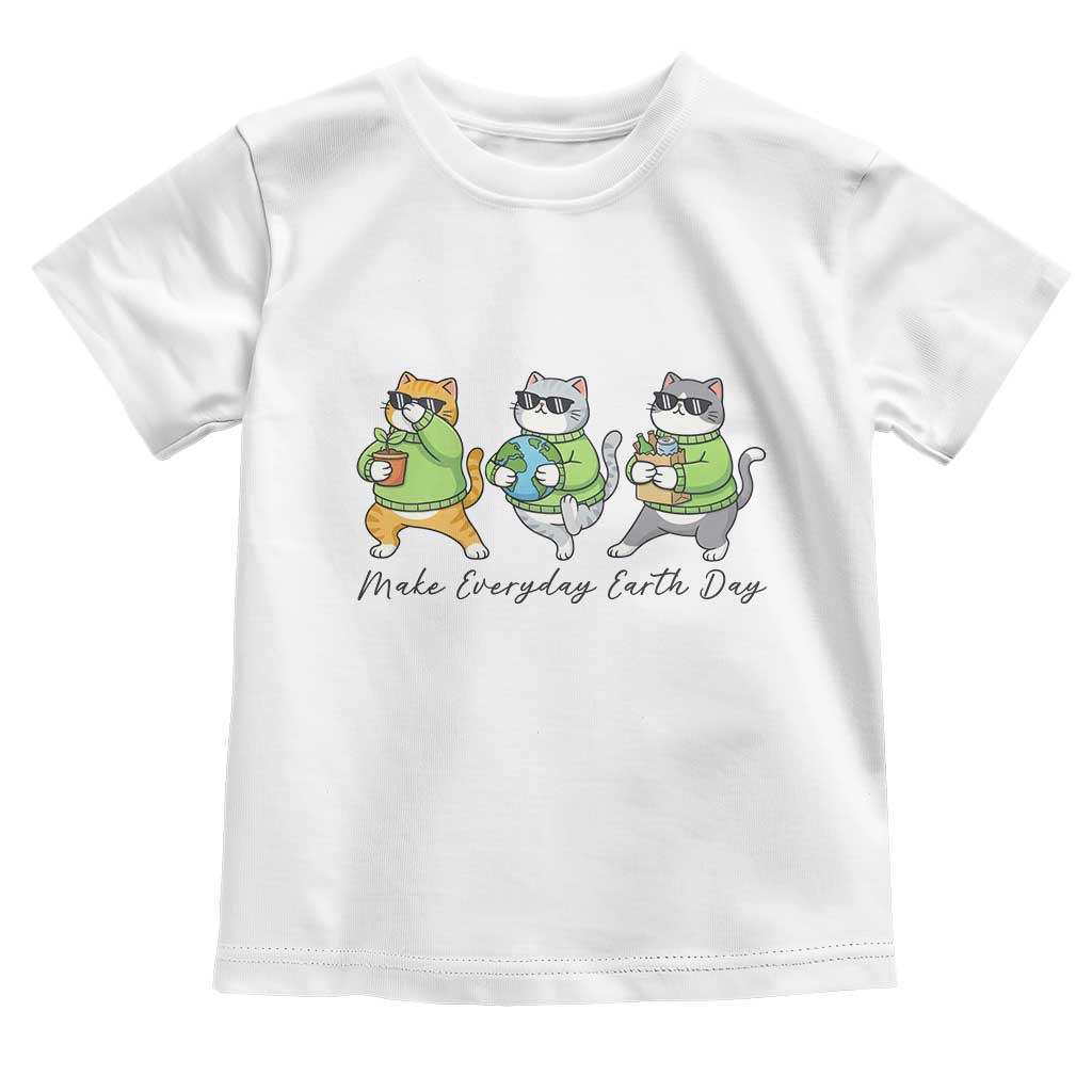 Make Everyday Earth Day Toddler T Shirt Eco Friendly Cat Lover
