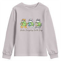 Make Everyday Earth Day Youth Sweatshirt Eco Friendly Cat Lover