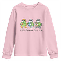 Make Everyday Earth Day Youth Sweatshirt Eco Friendly Cat Lover
