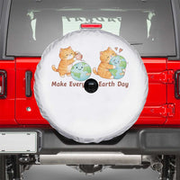 Make Everyday Earth Day Spare Tire Cover Cute Cat Healing Planet Earth