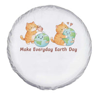 Make Everyday Earth Day Spare Tire Cover Cute Cat Healing Planet Earth