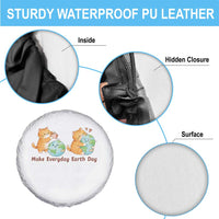 Make Everyday Earth Day Spare Tire Cover Cute Cat Healing Planet Earth
