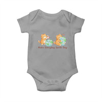 Make Everyday Earth Day Baby Onesie Cute Cat Healing Planet Earth