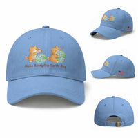Make Everyday Earth Day Baseball Cap Cute Cat Healing Planet Earth