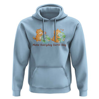 Make Everyday Earth Day Hoodie Cute Cat Healing Planet Earth