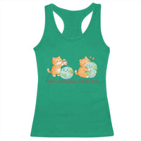 Make Everyday Earth Day Racerback Tank Top Cute Cat Healing Planet Earth