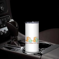Make Everyday Earth Day Skinny Tumbler Cute Cat Healing Planet Earth