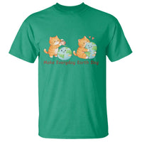 Make Everyday Earth Day T Shirt Cute Cat Healing Planet Earth