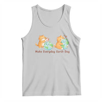 Make Everyday Earth Day Tank Top Cute Cat Healing Planet Earth