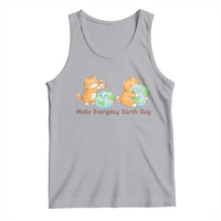 Make Everyday Earth Day Tank Top Cute Cat Healing Planet Earth