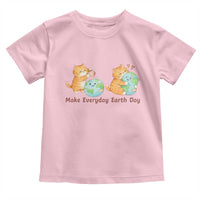 Make Everyday Earth Day Toddler T Shirt Cute Cat Healing Planet Earth