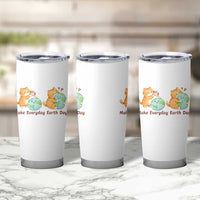 Make Everyday Earth Day Tumbler Cup Cute Cat Healing Planet Earth