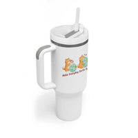Make Everyday Earth Day Tumbler With Handle Cute Cat Healing Planet Earth
