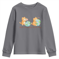 Make Everyday Earth Day Youth Sweatshirt Cute Cat Healing Planet Earth