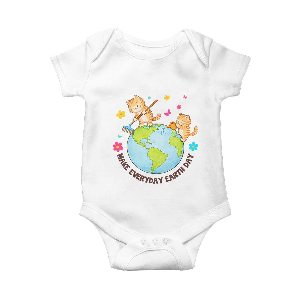 Make Everyday Earth Day Baby Onesie Funny Cat Lover Gift