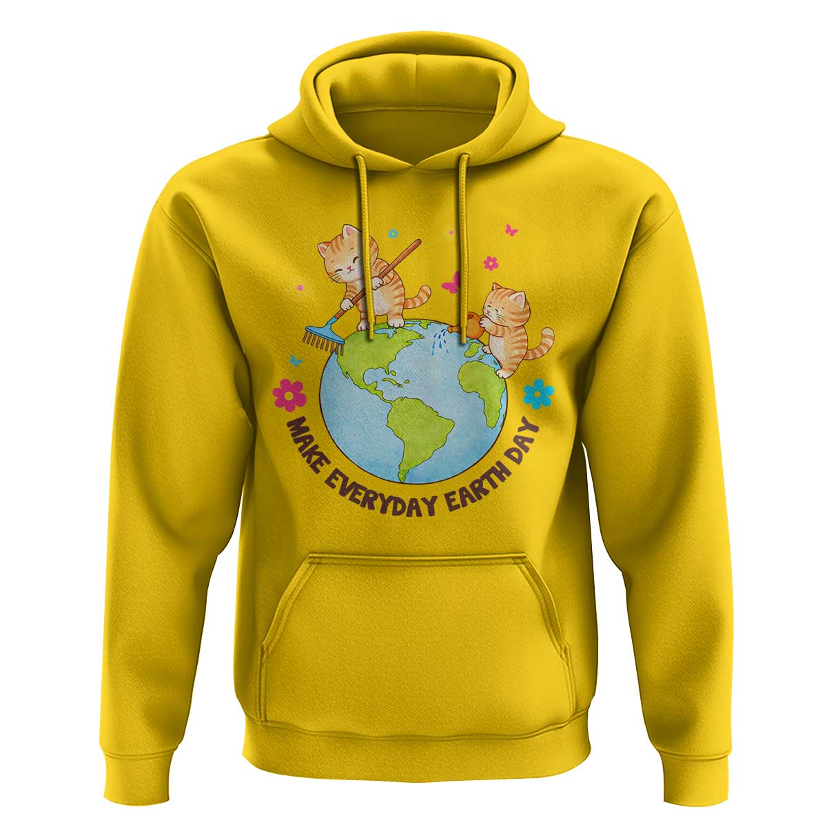 Make Everyday Earth Day Hoodie Funny Cat Lover Gift