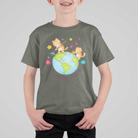 Make Everyday Earth Day T Shirt For Kid Funny Cat Lover Gift