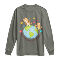 Make Everyday Earth Day Long Sleeve Shirt Funny Cat Lover Gift