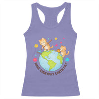 Make Everyday Earth Day Racerback Tank Top Funny Cat Lover Gift