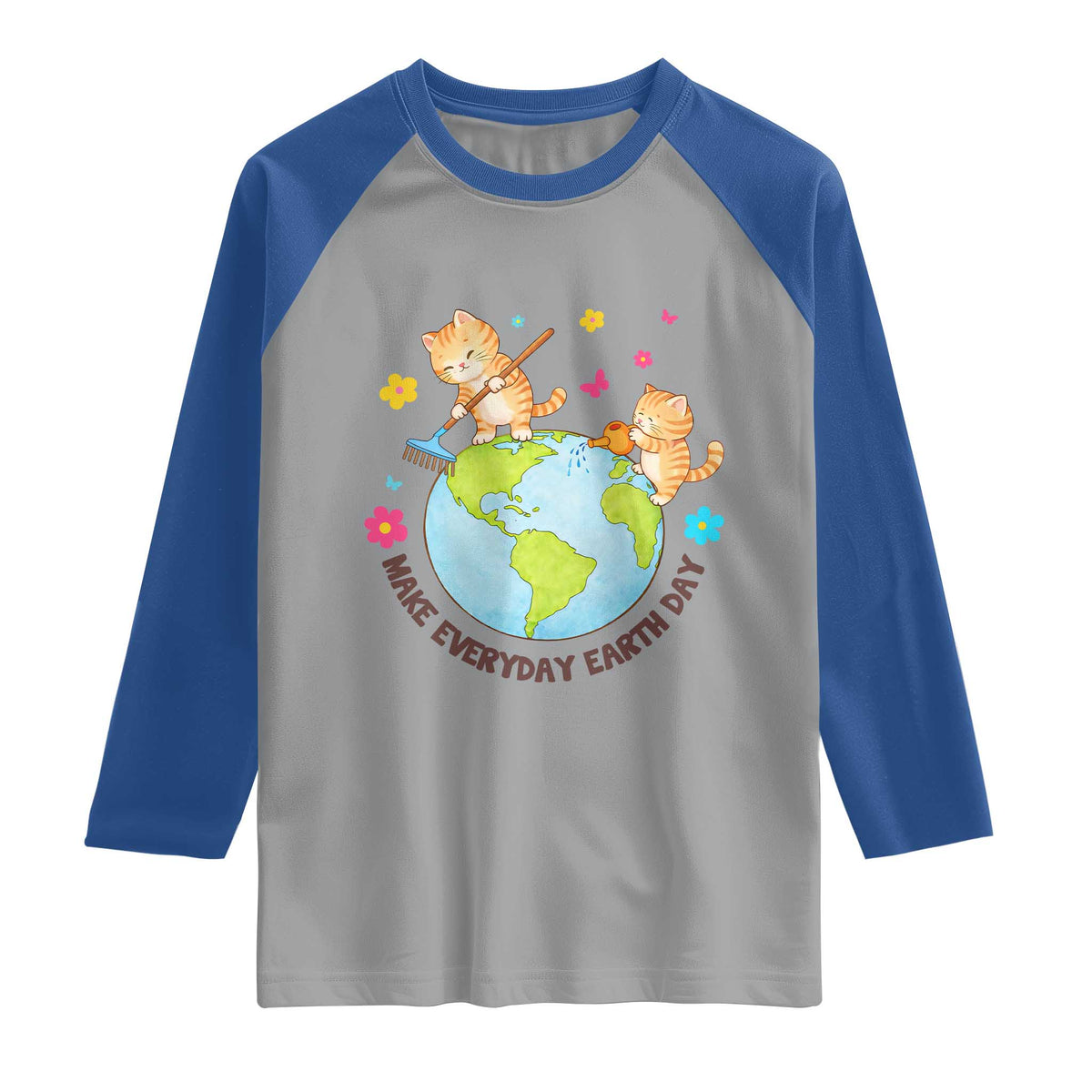 Make Everyday Earth Day Raglan Shirt Funny Cat Lover Gift