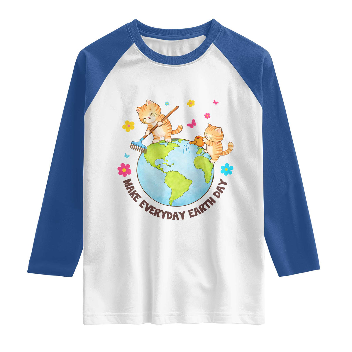 Make Everyday Earth Day Raglan Shirt Funny Cat Lover Gift