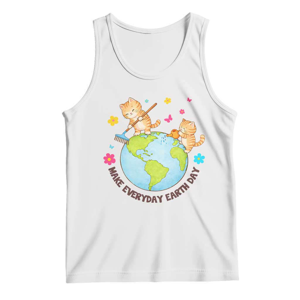 Make Everyday Earth Day Tank Top Funny Cat Lover Gift