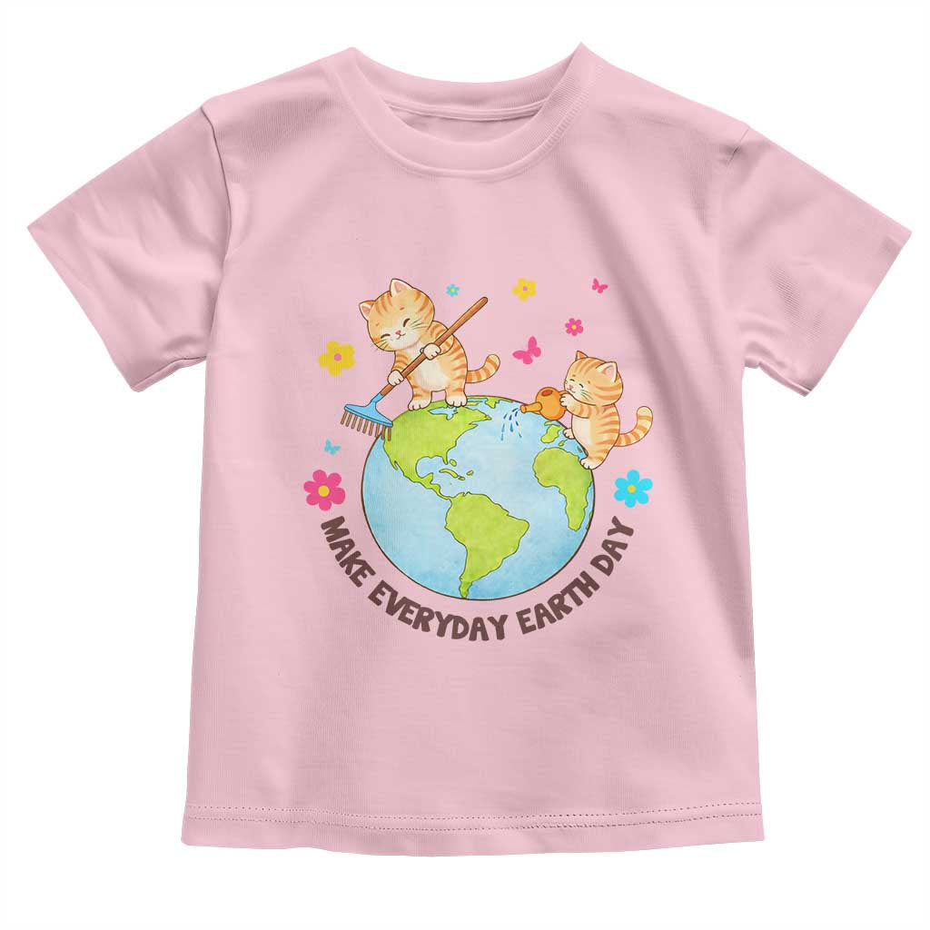 Make Everyday Earth Day Toddler T Shirt Funny Cat Lover Gift