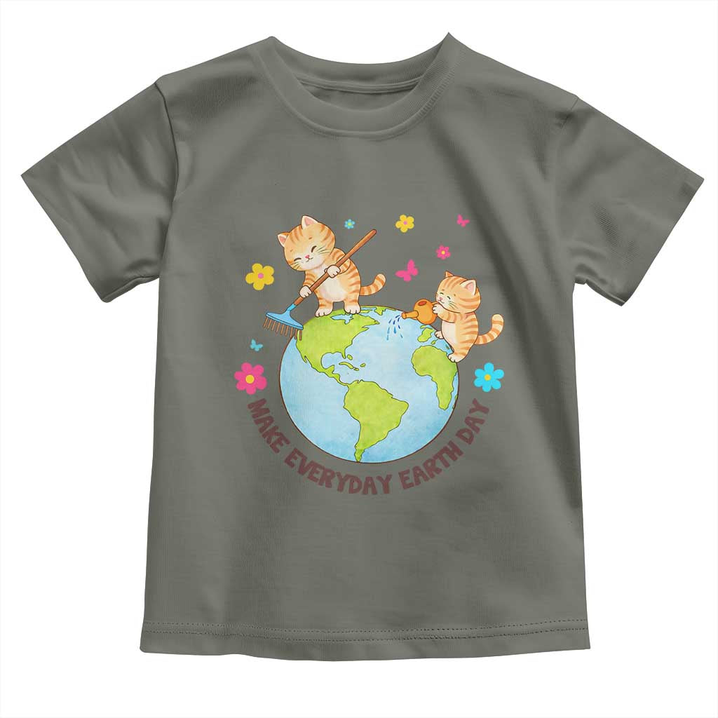 Make Everyday Earth Day Toddler T Shirt Funny Cat Lover Gift