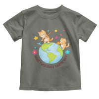 Make Everyday Earth Day Toddler T Shirt Funny Cat Lover Gift