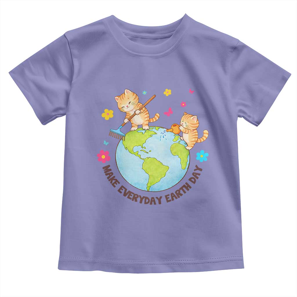 Make Everyday Earth Day Toddler T Shirt Funny Cat Lover Gift