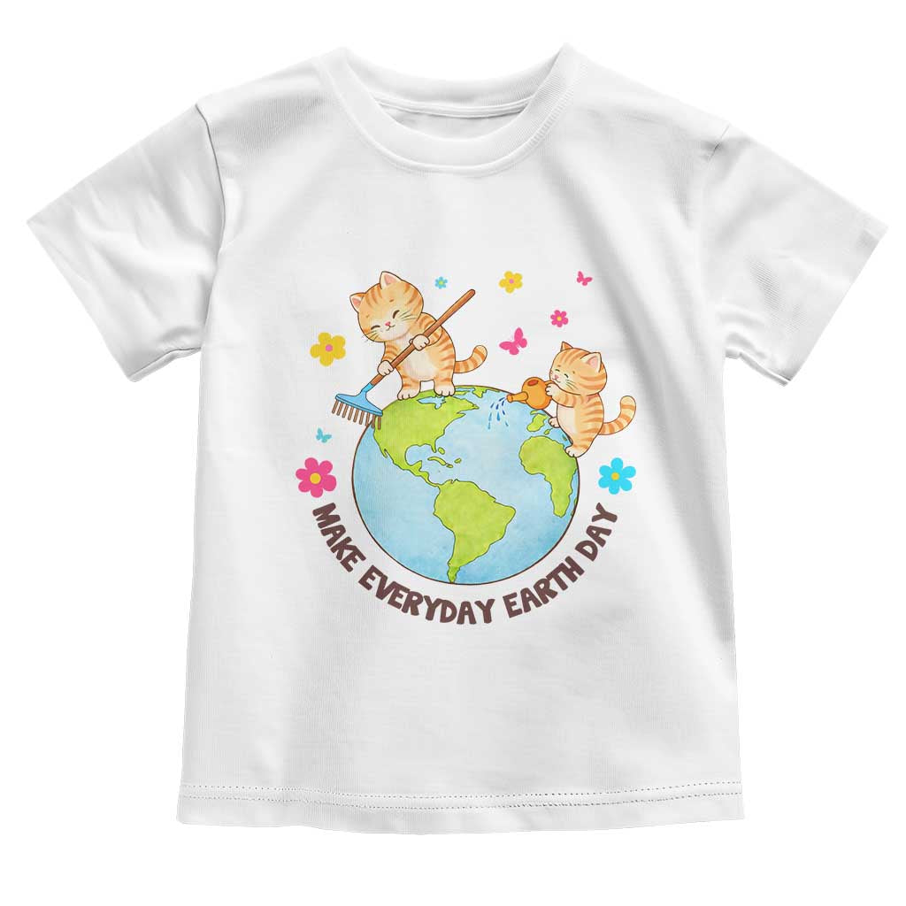 Make Everyday Earth Day Toddler T Shirt Funny Cat Lover Gift