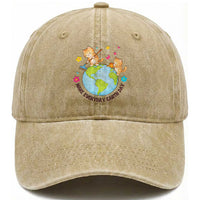 Make Everyday Earth Day Washed Cotton Baseball Cap Funny Cat Lover Gift