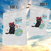 Just A Cat Who Loves The Earth Garden Flag Earth Day Cat Lover Gift