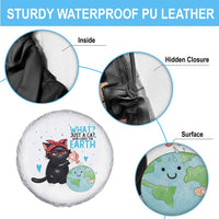 Just A Cat Who Loves The Earth Spare Tire Cover Earth Day Cat Lover Gift
