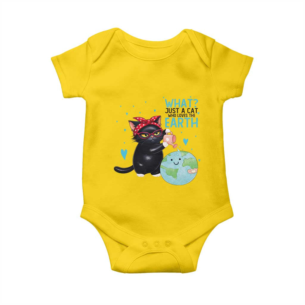 Just A Cat Who Loves The Earth Baby Onesie Earth Day Cat Lover Gift