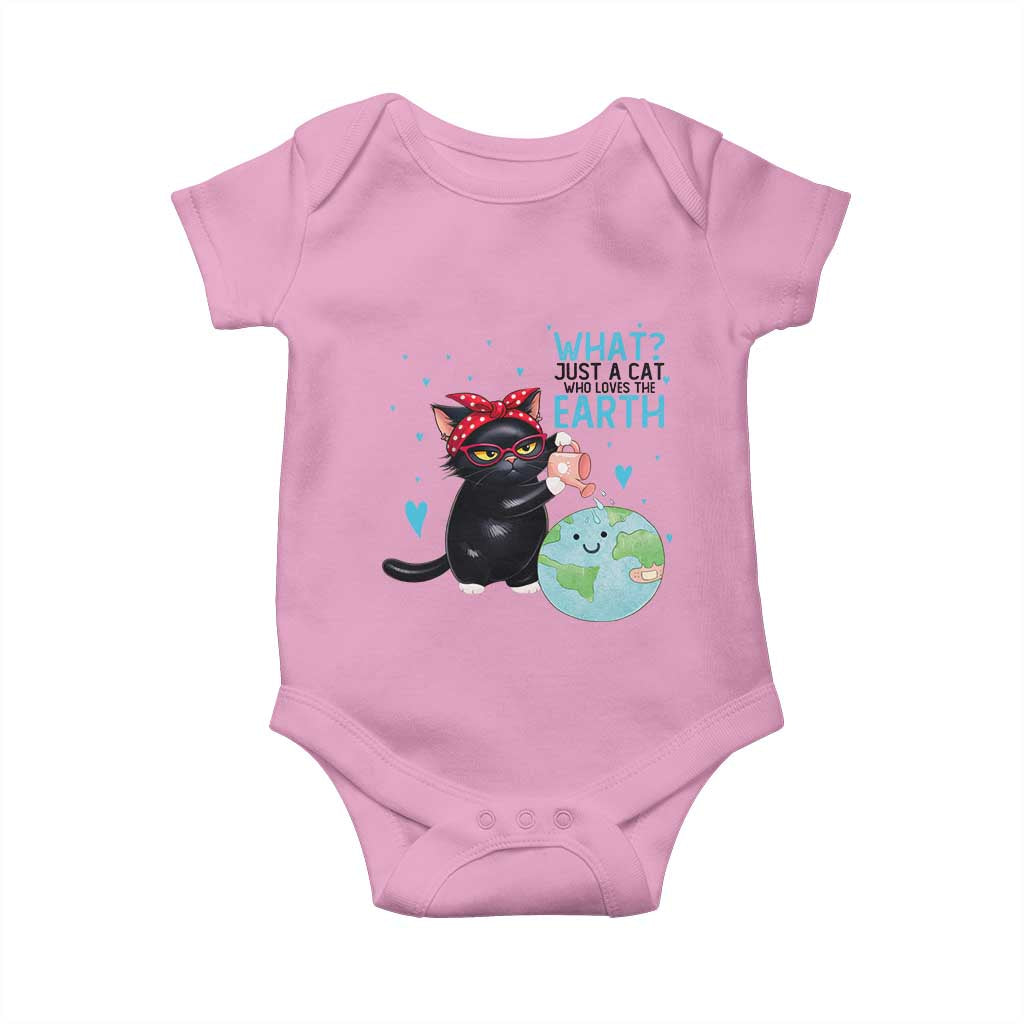 Just A Cat Who Loves The Earth Baby Onesie Earth Day Cat Lover Gift