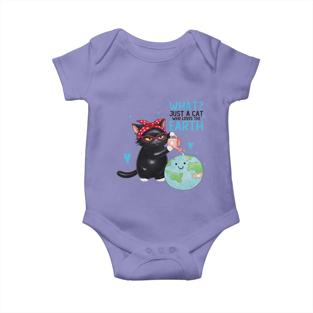 Just A Cat Who Loves The Earth Baby Onesie Earth Day Cat Lover Gift