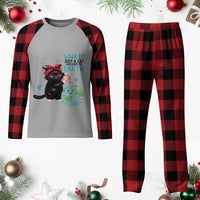 Just A Cat Who Loves The Earth Plaid Pajama Set Earth Day Cat Lover Gift