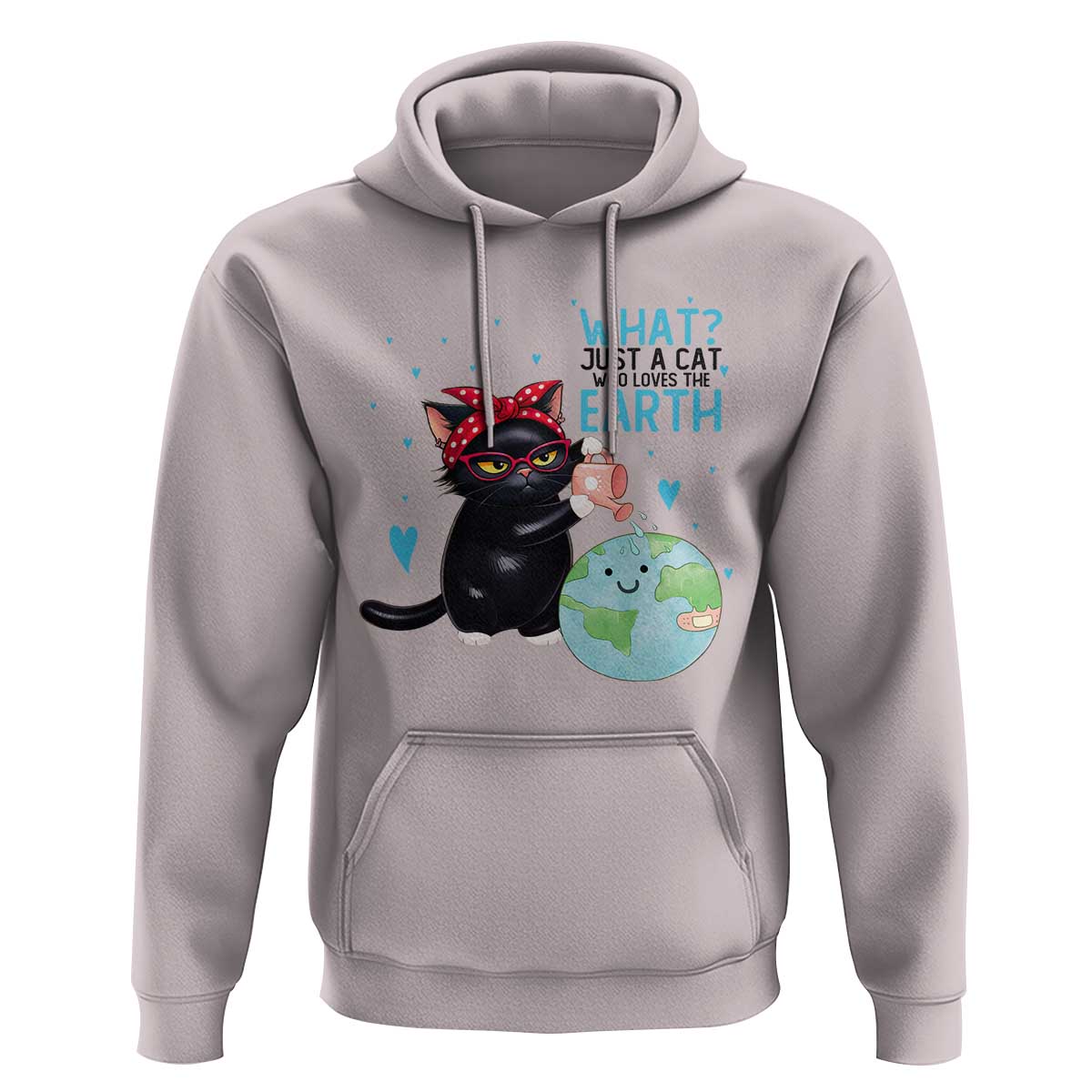 Just A Cat Who Loves The Earth Hoodie Earth Day Cat Lover Gift