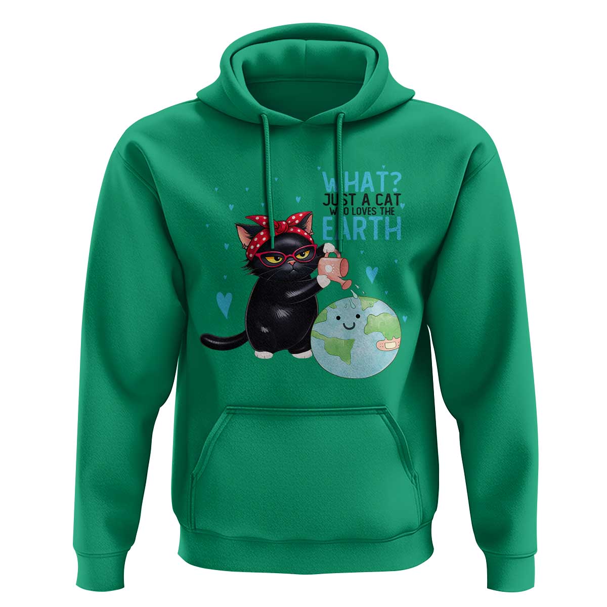 Just A Cat Who Loves The Earth Hoodie Earth Day Cat Lover Gift