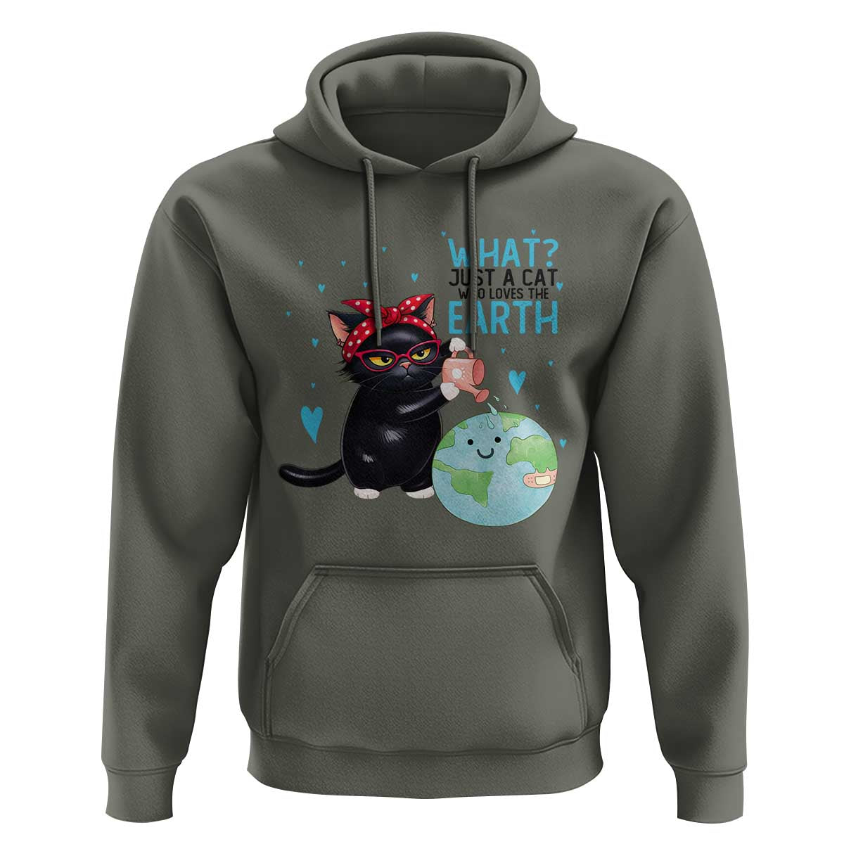 Just A Cat Who Loves The Earth Hoodie Earth Day Cat Lover Gift