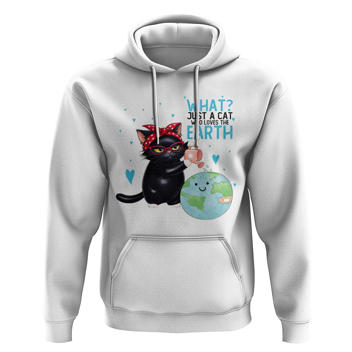 Just A Cat Who Loves The Earth Hoodie Earth Day Cat Lover Gift